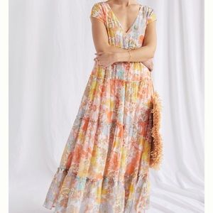 Anthropologie Ethereal Floral Maxi Dress, 3X